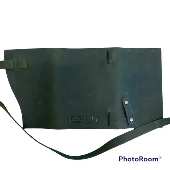 Portland Leather Goods Journal Mossy Green Brushed Leather Lined Pages New! - Picture 4 of 6